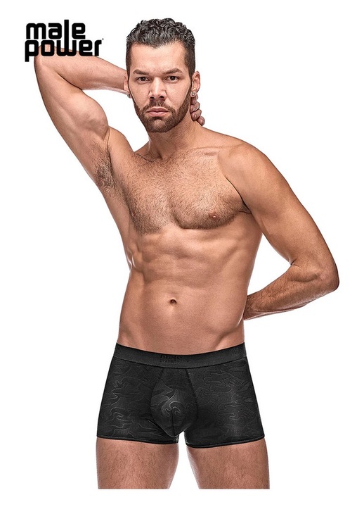 Mini rövidnadrág, Férfi Erő, magas derekú, rugalmas, fekete, szexi fehérnemű, S INTL