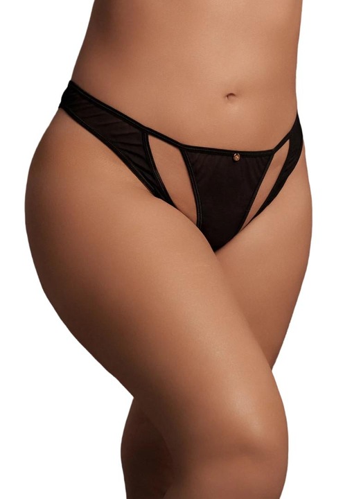 Átlátszó hálós bugyi, ShotsToys, nyitott fazon, szexi fehérnemű, One Size INTL