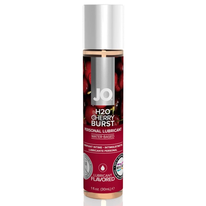 Vízbázisú síkosító, JO H2O Cherry Burst, cseresznye ízű, 30 ml