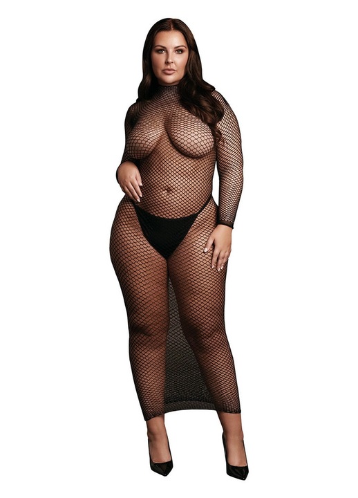 Szexi ruha, ShotsToys, Le Desir, hosszú, fekete, gumis, Egy méret INTL