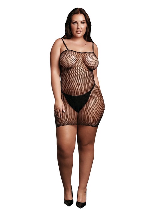 Szexi ruha ShotsToys, Le Desir modell, fekete, hálós pánttal, XL-4XL, One Size INTL