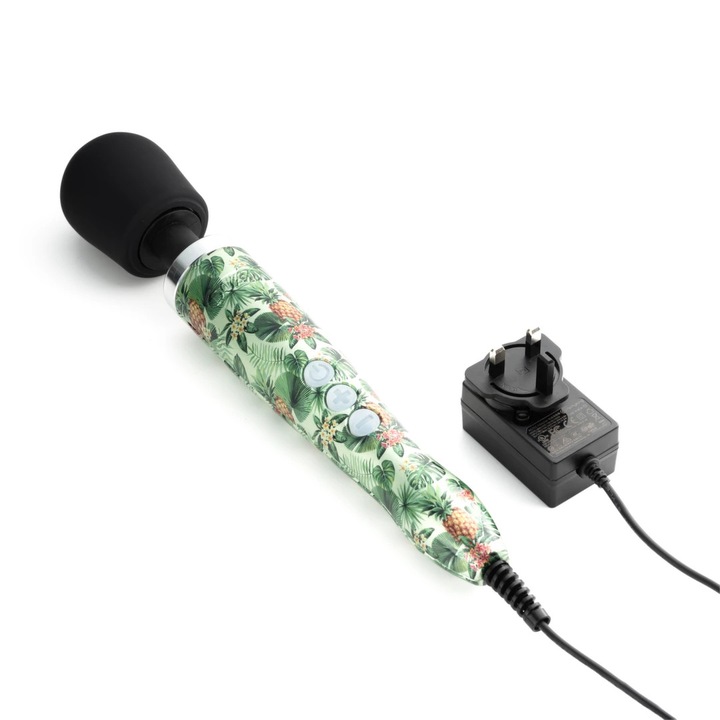 Masajer Doxy Die Cast Wand Pineapple, silicon medical, aluminiu si titan, 34cm, 830g