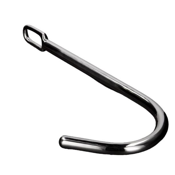 Carlig bondage ShotsToys, inox, cu 2 inele, 1,2 cm