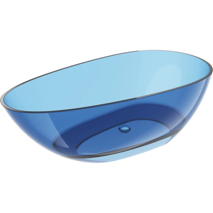 Mexen Glass denim cada freestanding transparenta 170 x 85 cm, dop crom - 58061708507