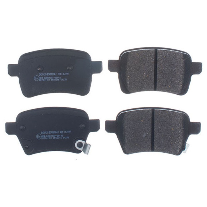 Set 4 placute frana spate, Denckermann, negru