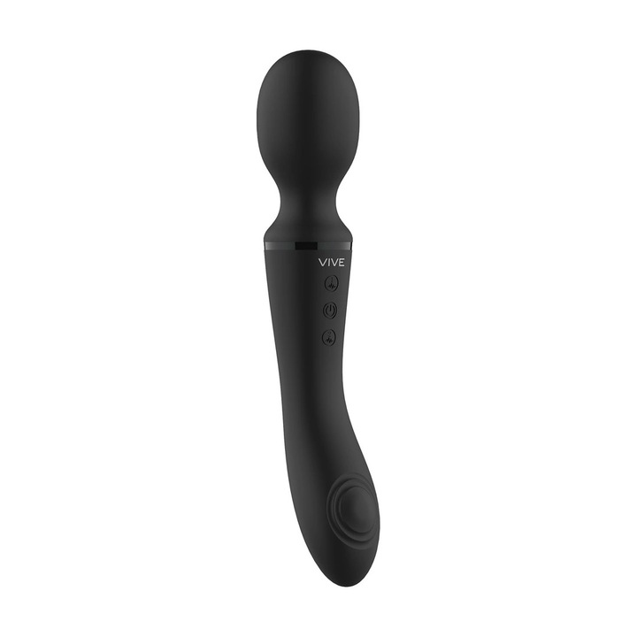 Vibrátor VIVE Enora, két független fej, 10 rezgési mód, fekete, IPX7