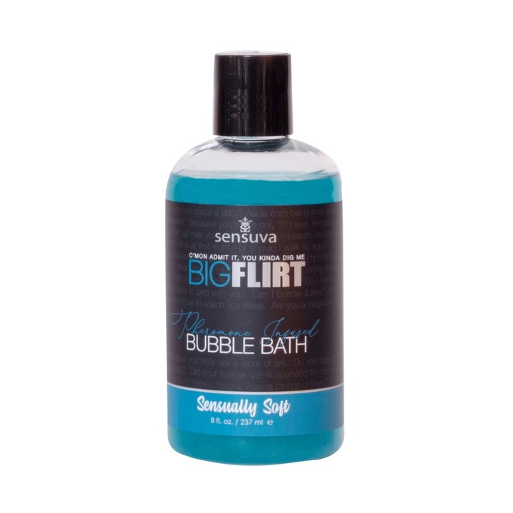 Spuma de baie cu feromoni si uleiuri esentiale Sensuva Big Flirt, 237ml, aromat, pentru toate tipurile de piele