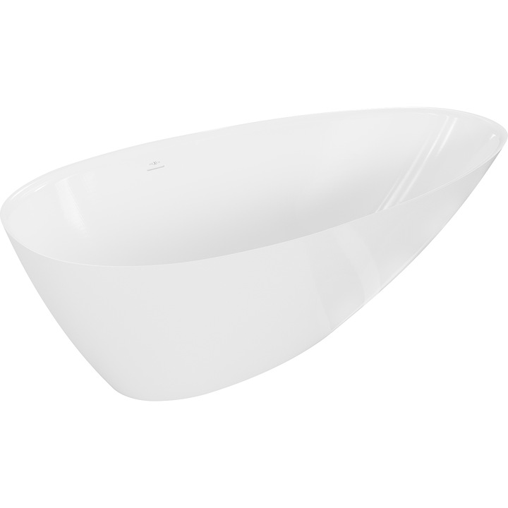 Mexen Milano cada din conglomerat, de sine statatoare, 170 x 86 cm, alb lucios - 57301708510