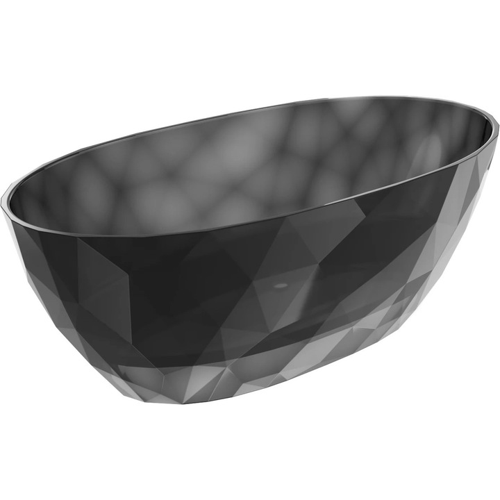 Mexen Orax negru cada de baie freestanding transparenta 170 x 80 cm, dop crom - 58081708013