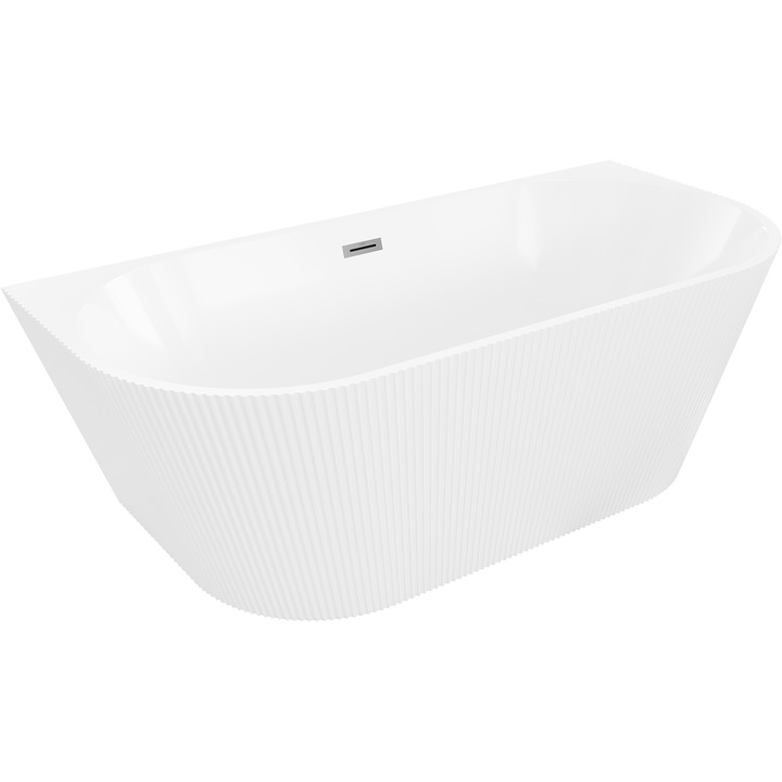 Cada Mexen Oris freestanding cu montaj pe perete, 170 x 80 cm, alba, preaplin gun metal - 52871708000-95