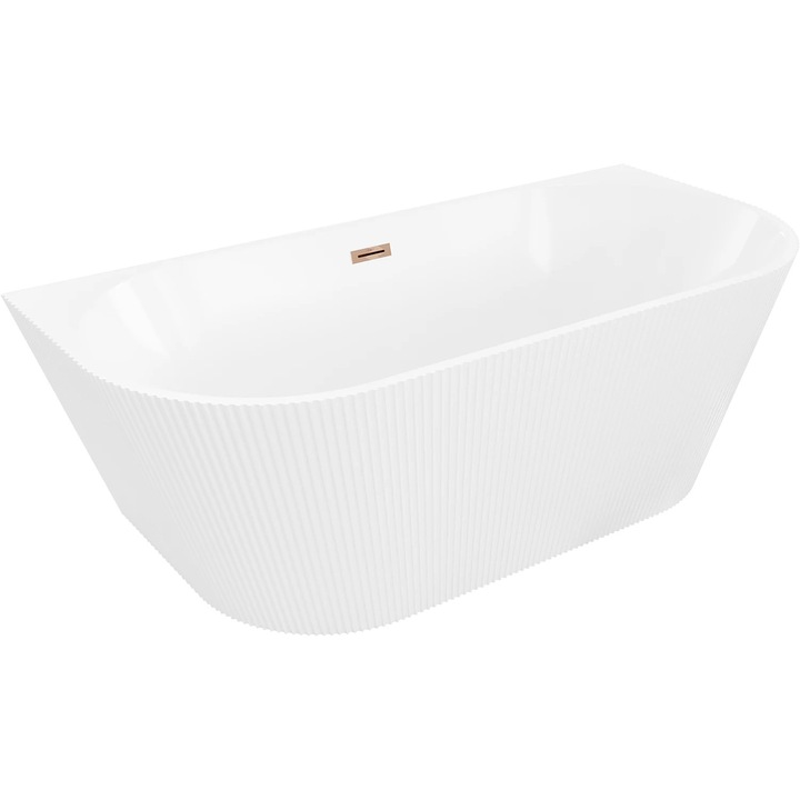 Cada Mexen Oris freestanding cu montare pe perete 170 x 80 cm, alba, preaplin aur roz - 52871708000-60