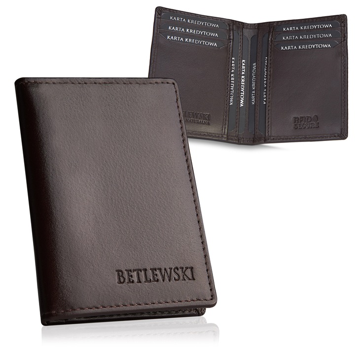 Portofel barbati, Betlewski, BESA-BF-14 BRAZ, classic, cu certificat