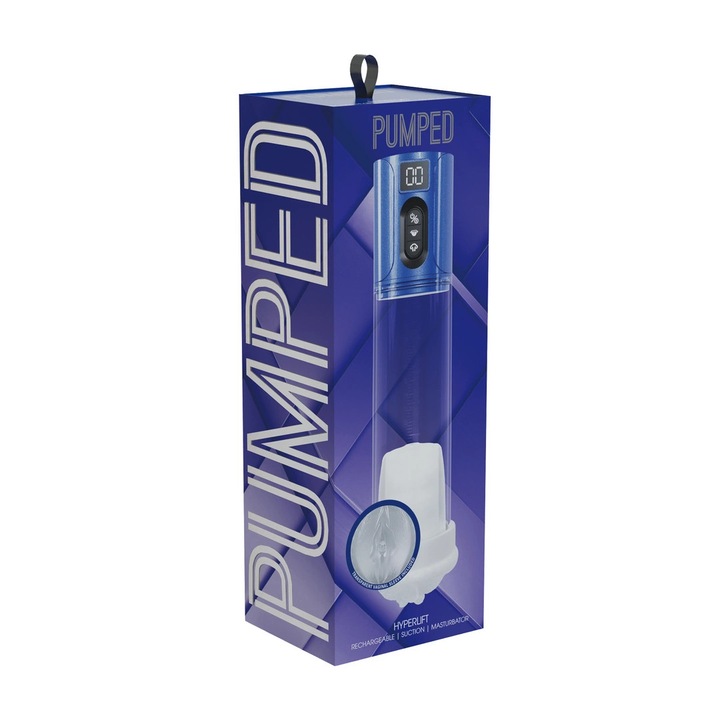 Сексуална помпа MaxLift Hyperlift, Pumped by Shots, 7 режима, Синя