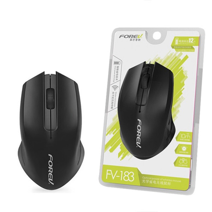 Mouse wireless Forev FV-183, ergonomic, 3 butoane, negru