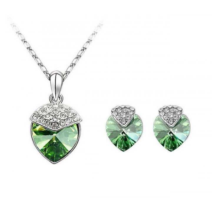 Set Argint Elemente Inima Green Sense