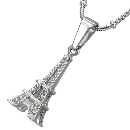 Pandant turnul Eiffel Paris din otel inox - BeSpecial 702, 2,5, Argintiu