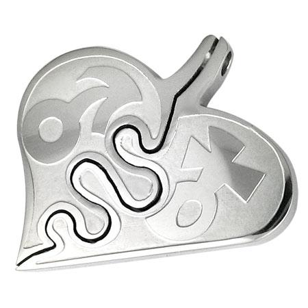 Pandant otel inox in forma de inimioara