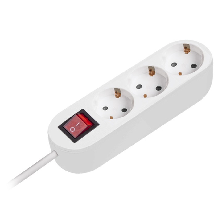 Удължител 3X1.5MM 3 гнезда 2М превключвател