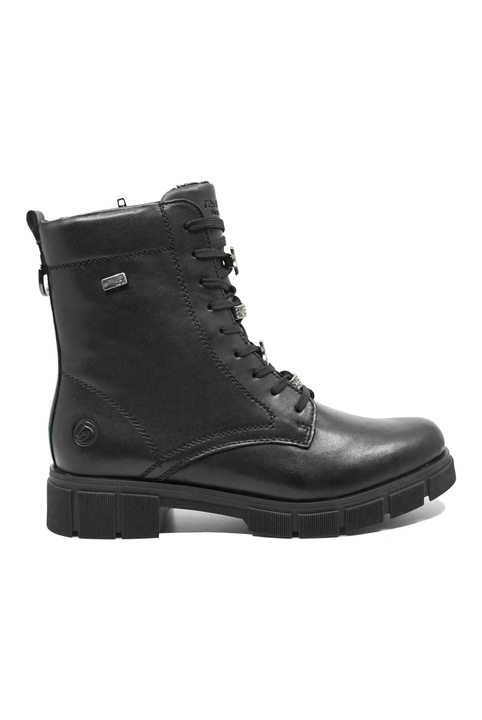 Ghete dama cu pandantive argintii Remonte, negre din piele naturala REMD2S73-00, Negru