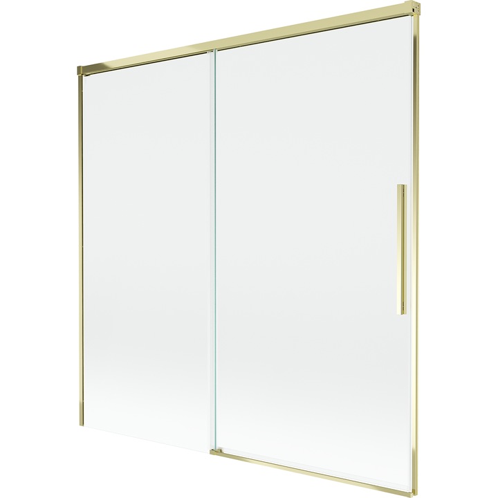 Mexen Rox paravan de baie cu 2 panouri glisante 160 x 150 cm, transparent, auriu - 8C9-160-001-50-00
