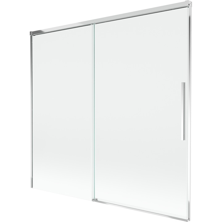 Mexen Rox paravan cada cu 2 aripi glisante 170 x 150 cm, transparent, crom - 8C9-170-001-01-00