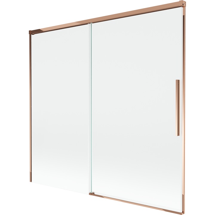 Mexen Rox paravan de baie cu 2 aripi glisante 170 x 150 cm, transparent, aur roz - 8C9-170-001-60-00