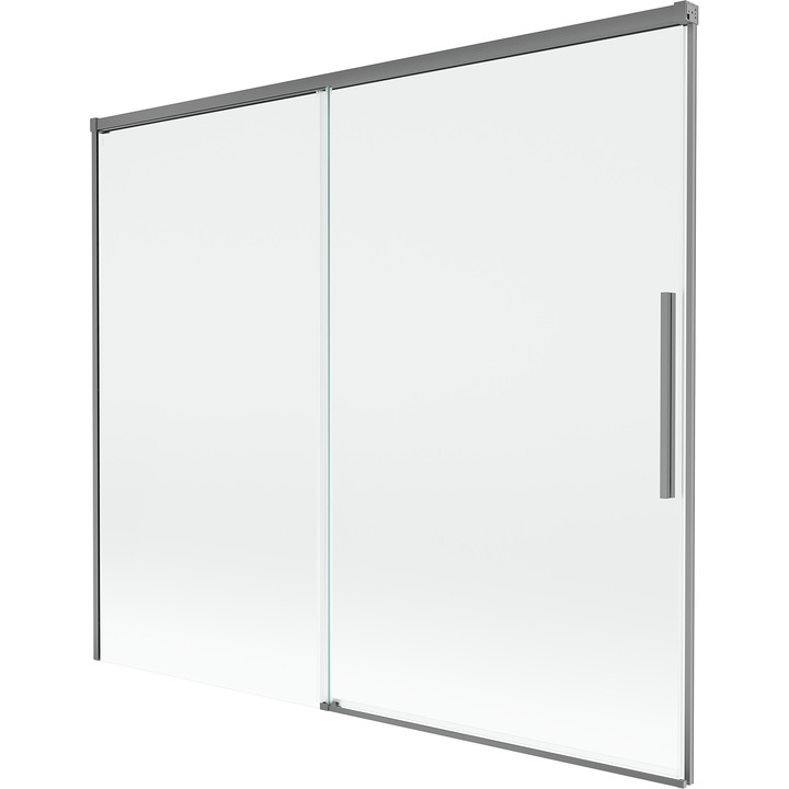 Mexen Rox paravan de cada cu 2 usi glisante 180 x 150 cm, transparent, metal pistol - 8C9-180-001-95-00