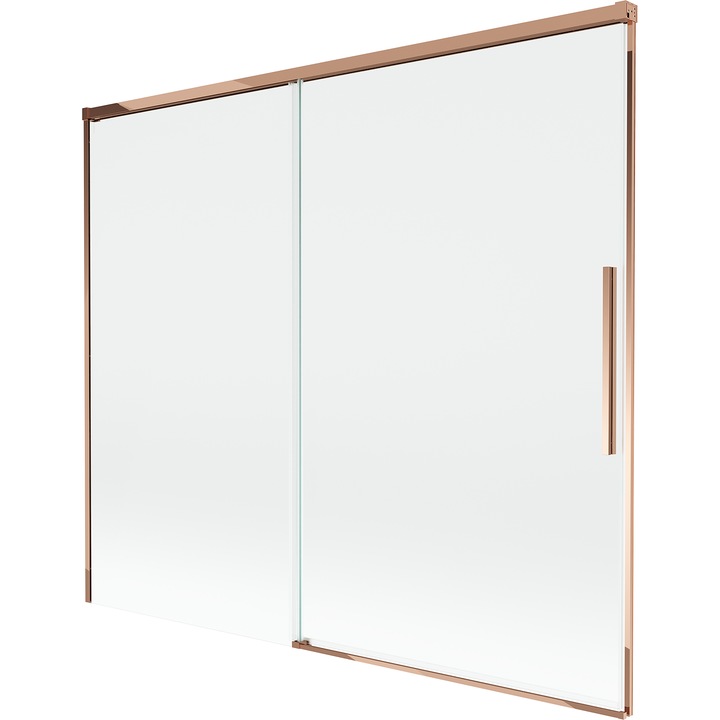 Mexen Rox paravan de baie cu 2 usi glisante 180 x 150 cm, transparent, aur roz - 8C9-180-001-60-00