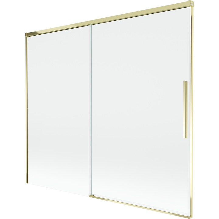 Mexen Rox paravan pentru cada cu 2 usi glisante 180 x 150 cm, transparent, auriu - 8C9-180-001-50-00