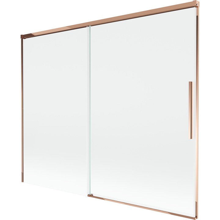 Mexen Rox paravan de baie cu 2 canaturi glisante 190 x 150 cm, transparent, aur roz - 8C9-190-001-60-00