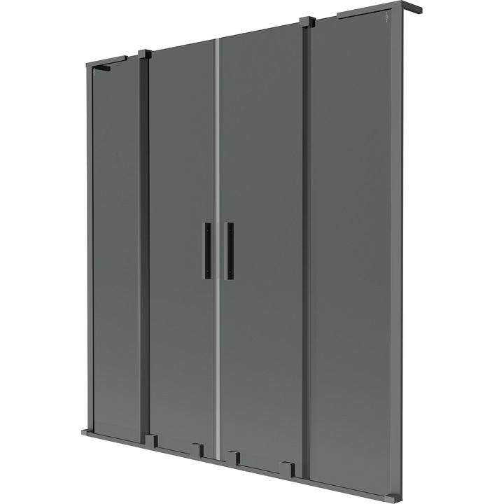 Mexen Velar L Duo paravan de cada 2 usi glisante 140 x 150 cm, grafit, gun metal - 896-140-003-42-95
