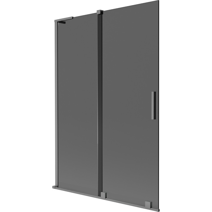 Mexen Velar L paravan cada cu 2 usi glisante 120 x 150 cm, grafit, gun metal - 896-120-003-41-95