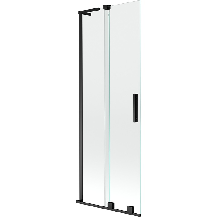 Mexen Velar L paravan de cada 2-batant glisant 70 x 150 cm, transparent, negru - 896-070-003-01-70