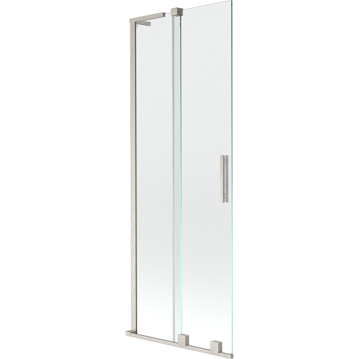 Mexen Velar L paravan pentru cada cu 2 usi glisante 75 x 150 cm, transparent, nichel periat - 896-075-003-01-97