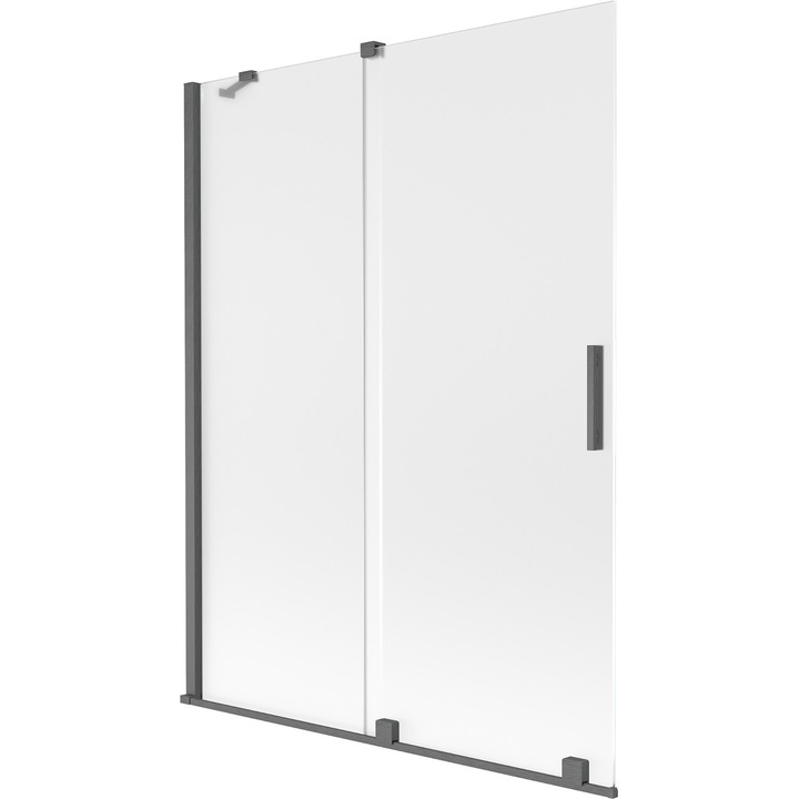 Mexen Velar paravan de cada cu 2 usi glisante 130 x 150 cm, inghetat, gri arma periat - 896-130-000-31-66