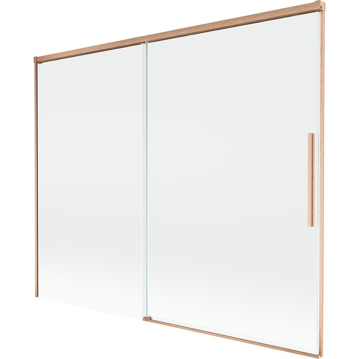 Mexen Rox paravan de dus 2-canate glisant 190 x 150 cm, transparent, cupru periat - 8C9-190-001-65-00