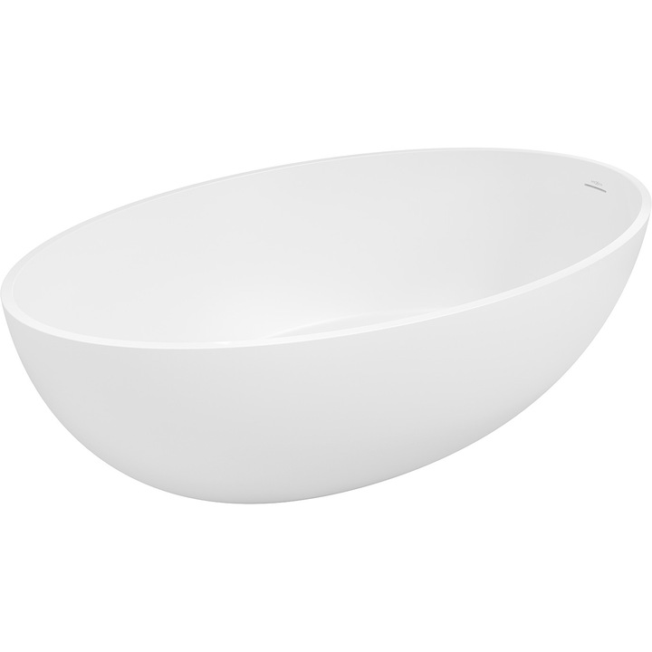 Cada de sine statatoare Mexen Prato, ovala, alb mat, 170x100 cm