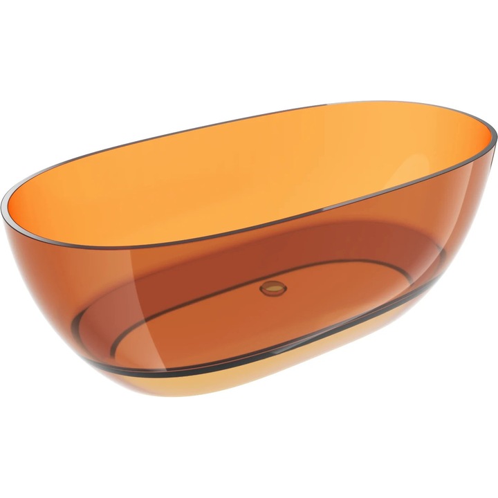 Mexen Pure cazi de culoare ruginiu freestanding transparent 170 x 80 cm, crom - 58071708006