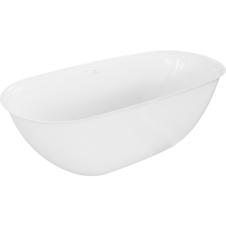 Mexen Siena cada freestanding din conglomerat 170 x 80 cm, alb lucios - 57291708010