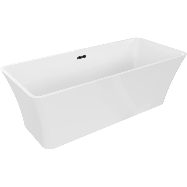 Mexen Tonia cada freestanding 170 x 75 cm, alb, preapa neagra - 52171707500-70