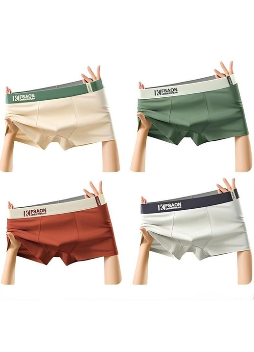 Lenjerie intima barbati, Omelivon®, set de 4, bumbac