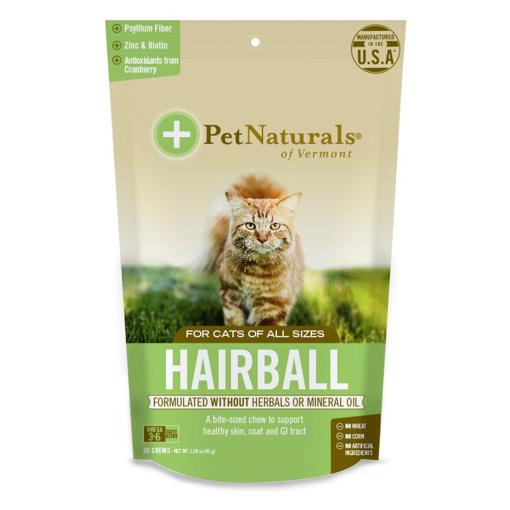 Supliment nutritiv pentru pisici, Pet Naturals Hairball Formula Cat 30 tb