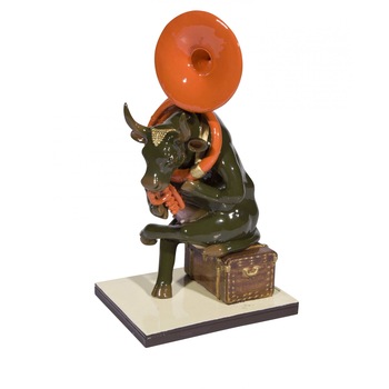 Figurina vacuta, CowParade, Josephine au Trombone, M Figurina vacuta, CowParade, Josephine au Trombone, M