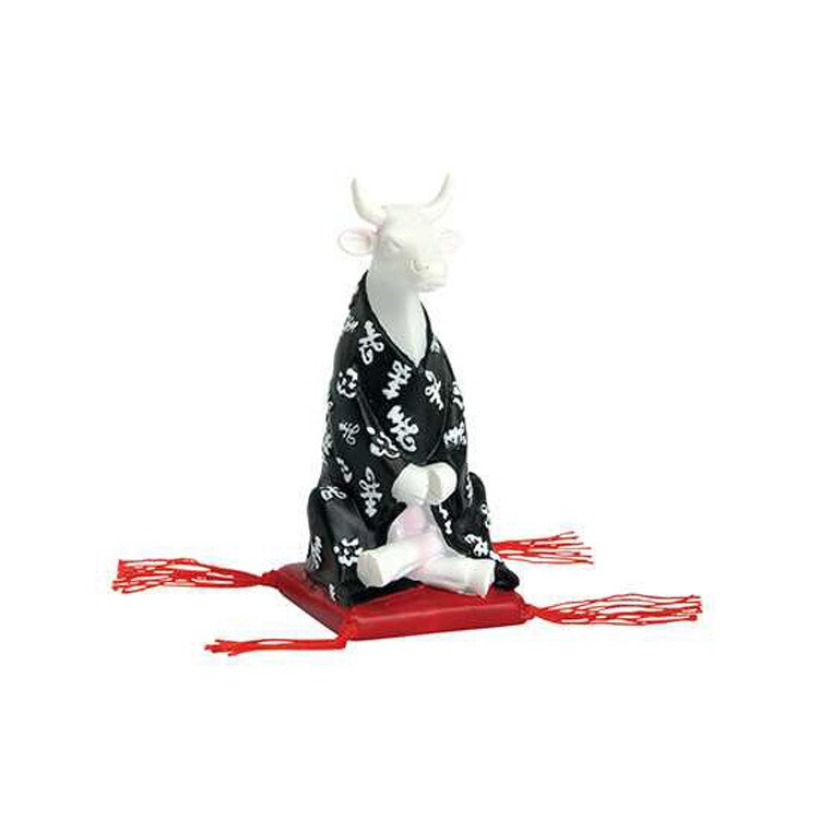 Figurina vacuta, CowParade, Meditating Cow, S