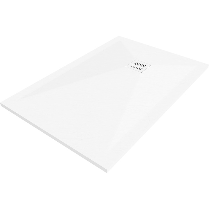 Cada de duș Mexen Stone+, compozit dreptunghiular 140x90cm, alb
