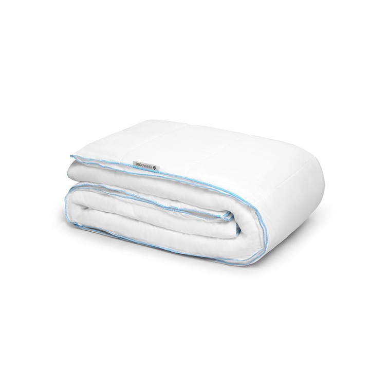 Капитонирана завивка от микрофибър за 4 сезона, Taurus, 2x 155x220 см, 200гр/кв.м, бяла