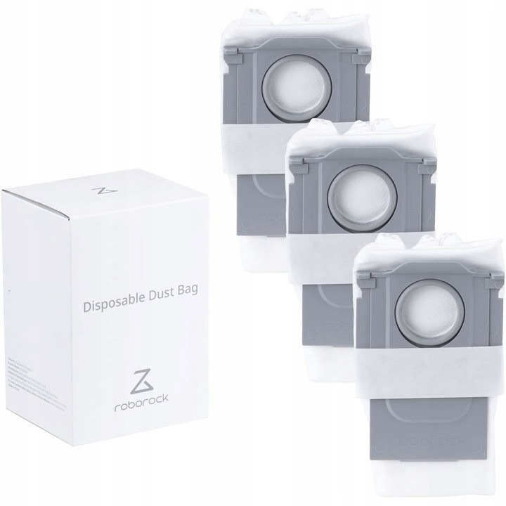 Set 3 Sacii Aspirator Roborock, S7 MaxV Q7 Max S8 Pro Ultra, Originali, Gri/Alb