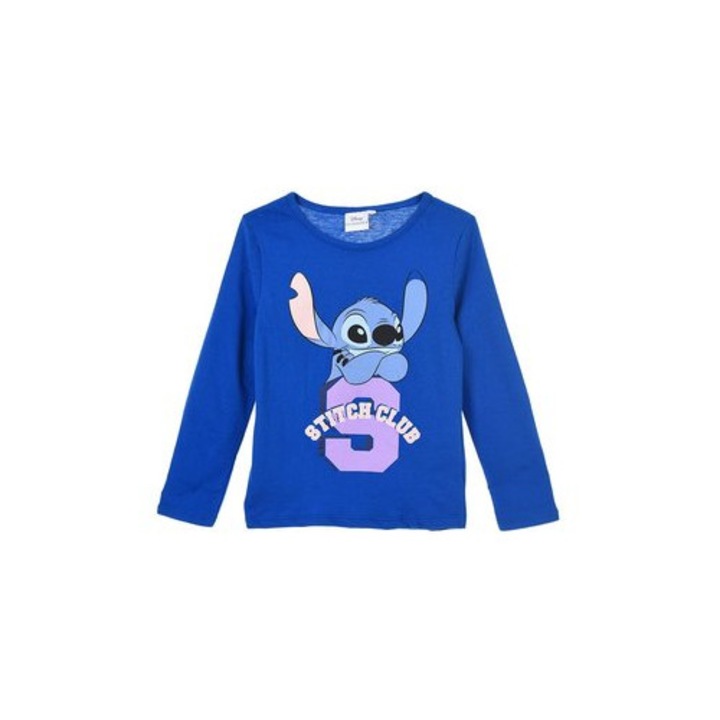 Bluza maneca lunga cu design Stitch Club 33869, Albastru
