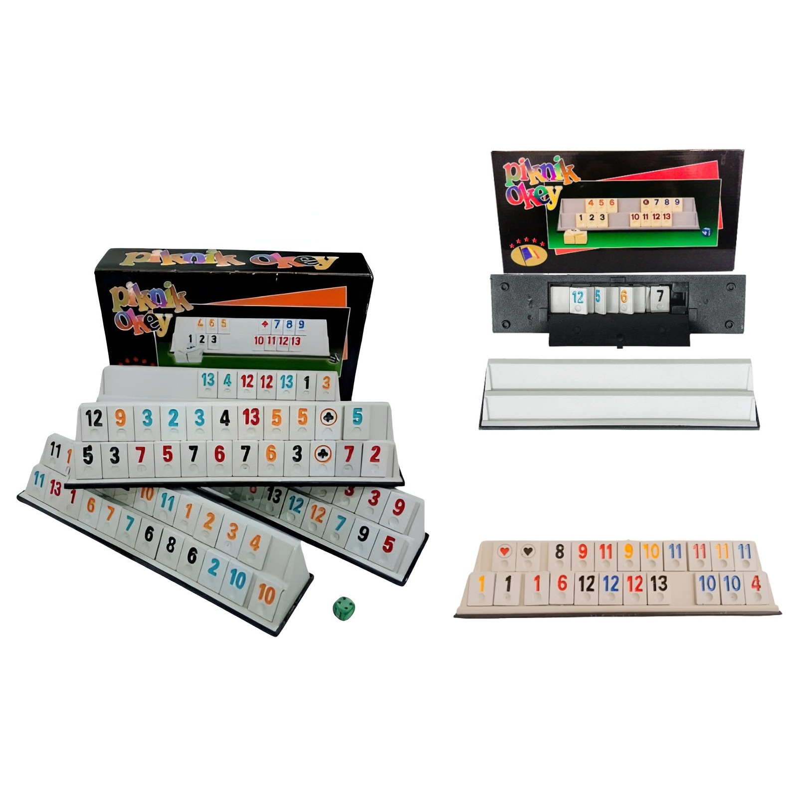 Joc Remi (rummy) ANGMAD, 4 table din plastic, piese plastic