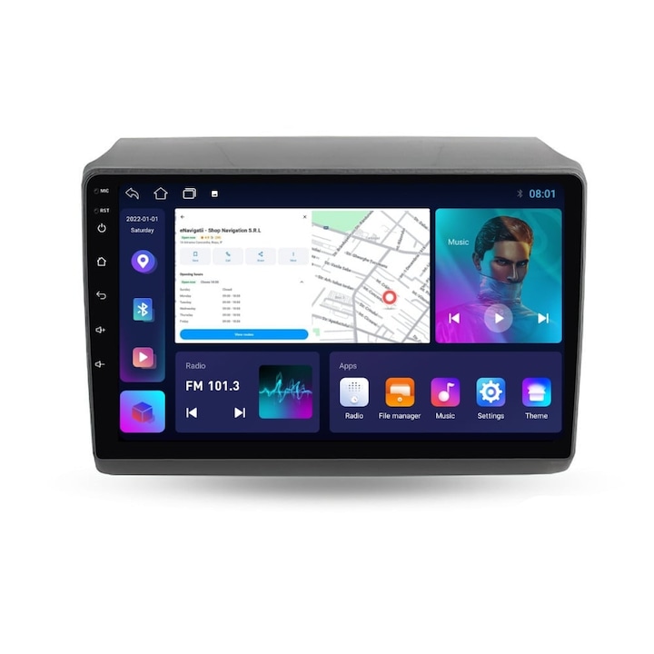 Navigatie Fiat Ducato (2006-2022 cu navigatie originala) cu Android, 1GB RAM, 16 GB, Ecran IPS 9" 1024 x 600, WiFi, Bluetooth, suport camera DVR